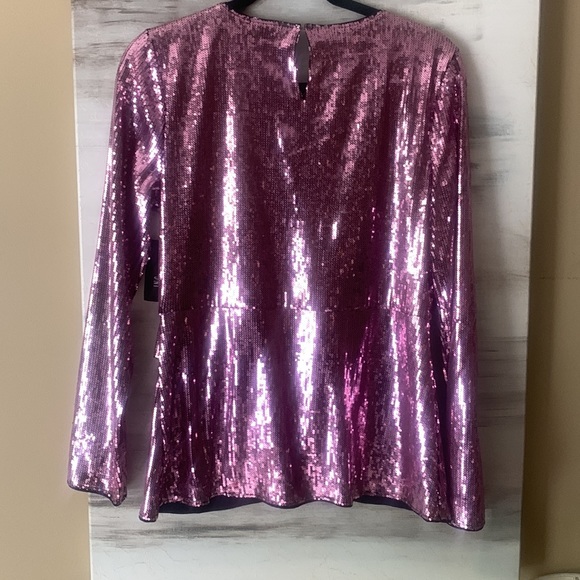 INC Pink Sequin Blouse - Picture 4 of 7